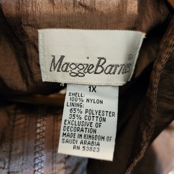 Vtg Windbreaker Maggie Barnes Animal Print Patches Women 1 X Athleisure Y2K - Picture 2 of 15